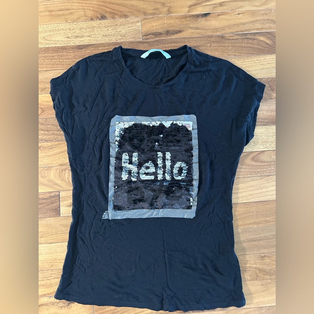Adult sequinned Desigual Black T-Shirt